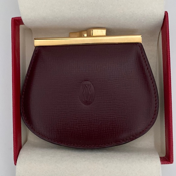 Vintage Cartier Kiss Lock Coin Case Wallet Purse 👛
